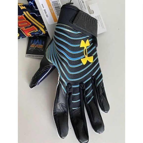 Under Armour UA Blur Limited Top Speed Full Throttle Football Gloves Men Size S - Picture 7 of 10